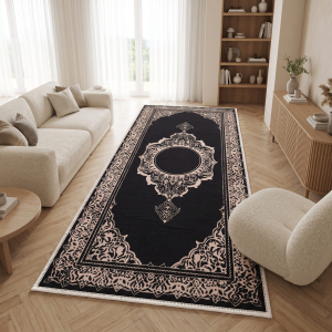 Makinede Yıkanabilir Kaymaz Taban Leke Tutmaz Salon ve Yolluk Halısı - 5