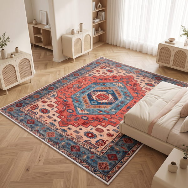 Makinede Yıkanabilir Kaymaz Taban Leke Tutmaz Salon ve Yolluk Halısı - resmiro