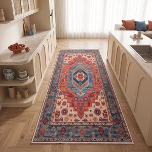 Makinede Yıkanabilir Kaymaz Taban Leke Tutmaz Salon ve Yolluk Halısı - 3
