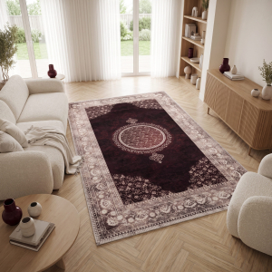 Makinede Yıkanabilir Kaymaz Taban Leke Tutmaz Salon ve Yolluk Halısı - 1