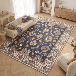 Makinede Yıkanabilir Kaymaz Taban Leke Tutmaz Salon ve Yolluk Halısı - 1