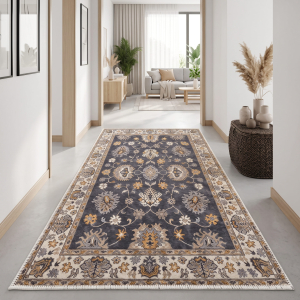 Makinede Yıkanabilir Kaymaz Taban Leke Tutmaz Salon ve Yolluk Halısı - 4