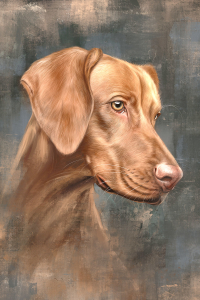Masum Köpek Portresi Dijital Baskılı Halı - Thumbnail