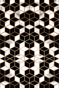 Mermer Retro Desenli Dijital Baskılı Halı - 2