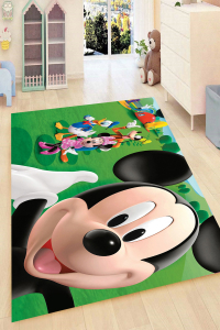 Mickey Family Dijital Baskılı Halı - Thumbnail