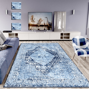 Modern Çini Desenli Dijital Baskılı Halı - 1