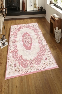 Modern Motifli Çerçeve Desenli Dijital Baskılı Halı - 1