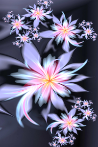 Modern Renkli Çiçekler Dijital Baskılı Halı - Thumbnail