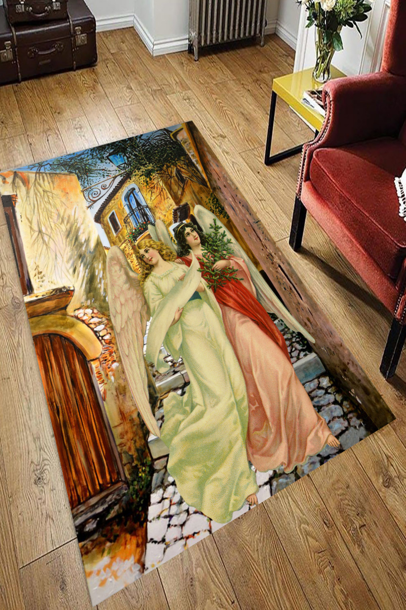 Modern Tablo Desenli Dijital Baskılı Halı Örtüsü HRC1563