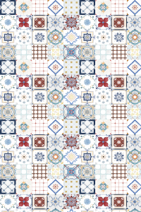 Motif Desenli Dijital Baskılı Halı - 2