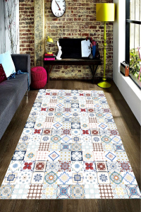 Motif Desenli Dijital Baskılı Halı - 1