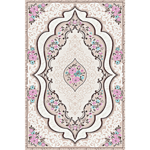 Osmanlı Motifli Çiçek Desenli Dijital Baskılı Halı - 2
