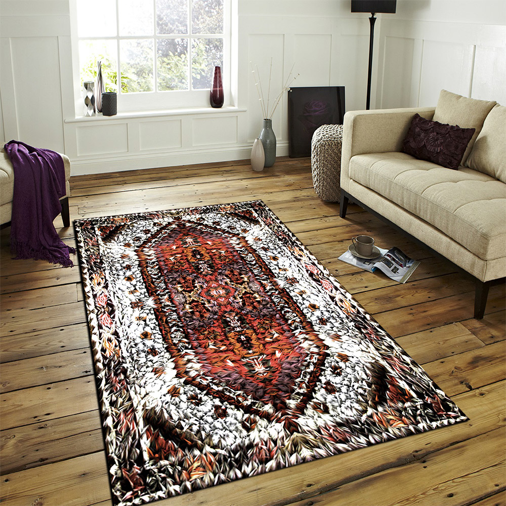 Osmanlı Saray Kilim Desenli Dijital Baskılı Halı Örtüsü HRC180
