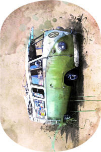 Otobüs Desenli 2'li Banyo Paspası (50x60 cm - 60x100 cm) - Thumbnail