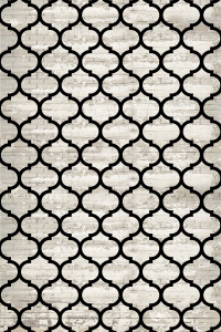 Oval Geometrik Desenli Dijital Baskılı Halı - 2
