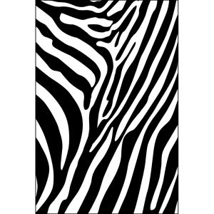 Özel Çizim Zebra Desenli Dijital Baskılı Halı - Thumbnail