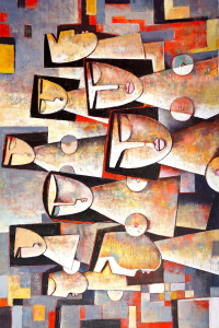 Pastel Maskeler Dijital Baskılı Halı - 2