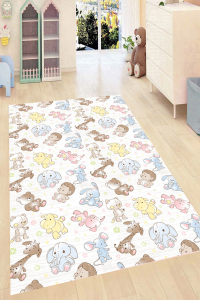 Peluş Oyuncak Desenli Dijital Baskılı Halı - 1