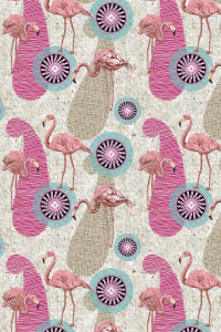 Pembe Flamingo Tasarımlı Dijital Baskılı Halı - 2
