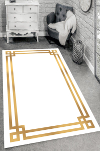 Portre Çerçeve Desenli Dijital Baskılı Halı Örtüsü HRC1516 - 1