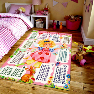 Prenses Desenli Dijital Baskılı Halı - 1