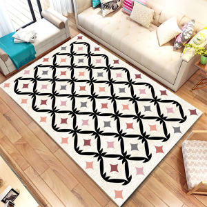 Renkli Geometrik Desenli Dijital Baskılı Halı - 1