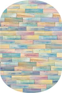 Renkli Palet Desenli 2'li Banyo Paspası (50x60 cm - 60x100 cm) - 2