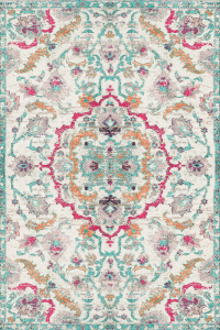 Retro Paisley Tasarımlı Dijital Baskılı Halı - 2