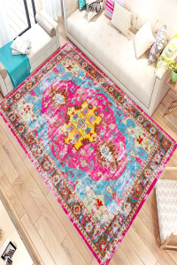 Retro Renkler Kilim Desenli Dijital Baskılı Halı - 1