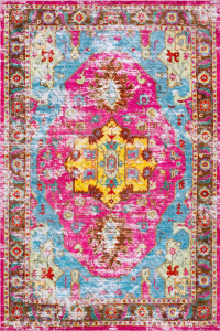 Retro Renkler Kilim Desenli Dijital Baskılı Halı - 2