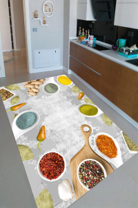 Sebze ve Baharat Dijital Baskılı Halı - 1