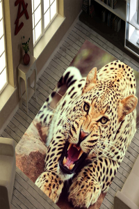Sert Ve Doğal Leopar Dijital Baskılı Halı - 1