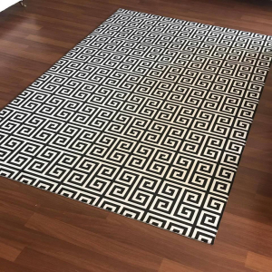 Simetrik Labirent Desenli Dijital Baskılı Halı - 2