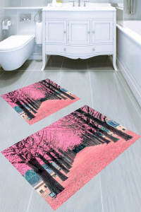 Sonbahar Temalı 2li Banyo Paspası (50x60 cm - 60x100 cm) - 3