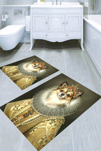 Soylu Köpek Desenli 2li Banyo Paspası (50x60 cm - 60x100 cm) - 3