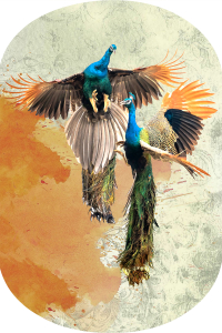 Sulu Boya Efektli Desenli 2'li Banyo Paspası (50x60 cm - 60x100 cm) - 2
