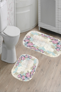 Tahtalı Çiçek 2'li Banyo Paspası (50x60 cm - 60x100 cm) - 5