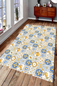 Limonlu Motif Tasarımlı Dijital Baskılı Halı - 1