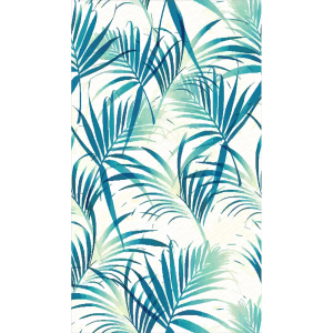 Tropikal Palmiye Desenli Dijital Baskılı Halı - Thumbnail
