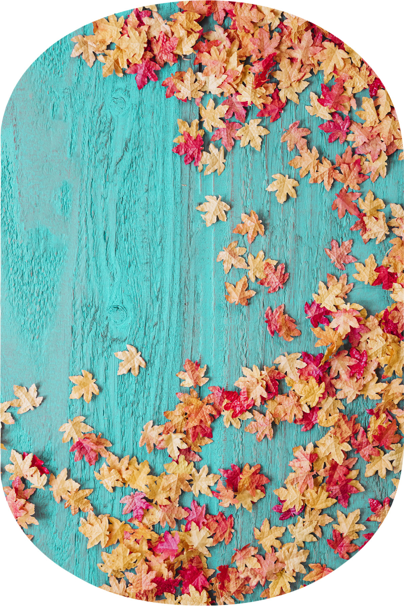Yapraklı Tahta Desenli 2'li Banyo Paspası (50x60 cm - 60x100 cm)