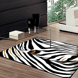 Zebra Desenli Dijital Baskılı Halı - 1