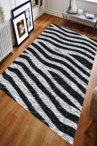 Zebra Dokuları Dijital Baskılı Halı - 1
