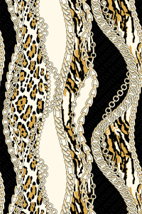 Zincir ve Leopar Desenli Dijital Baskılı Halı - 2